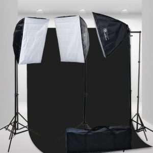 3 Softbox Continuous Photograpy Photo Video Studio Lighting Kit Large Muslin support stand Set H9004S3-1020B-0
