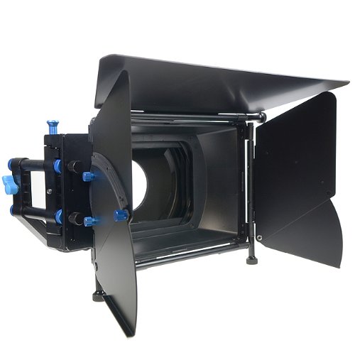 Pro DSLR RIG FOLLOW FOCUS Matte Box with 2 Stage 15mm Swing away Arm, Top French Flags & Side Wings, Rubber Donut, Filter Stage and Filter Tray M2-0