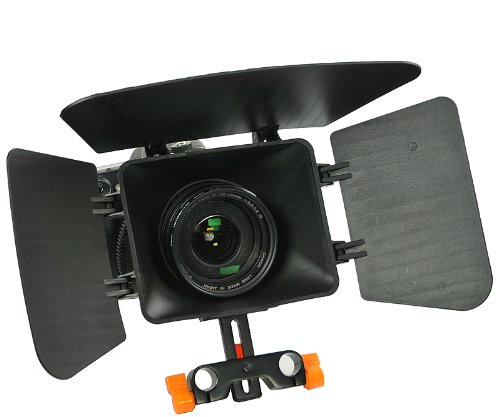 Matte Box for Shoulder Support Rig 15mm rod support follow focus DV GH2 600D MBoxO -0